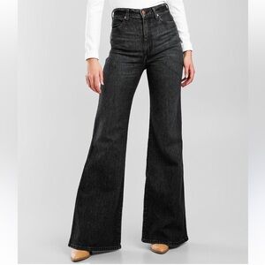 Wrangler Women's Black Flare Jeans Wide Leg
